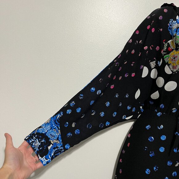 Desigual Christian Lacroix Womens Maxi Dress US M Floral Patchwork Boho Artsy - Picture 5 of 14